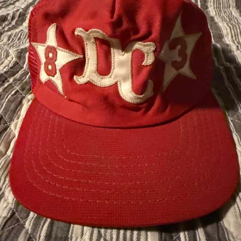 Vintage Little League Baseball Trucker Cap Snapback Red Star Logo